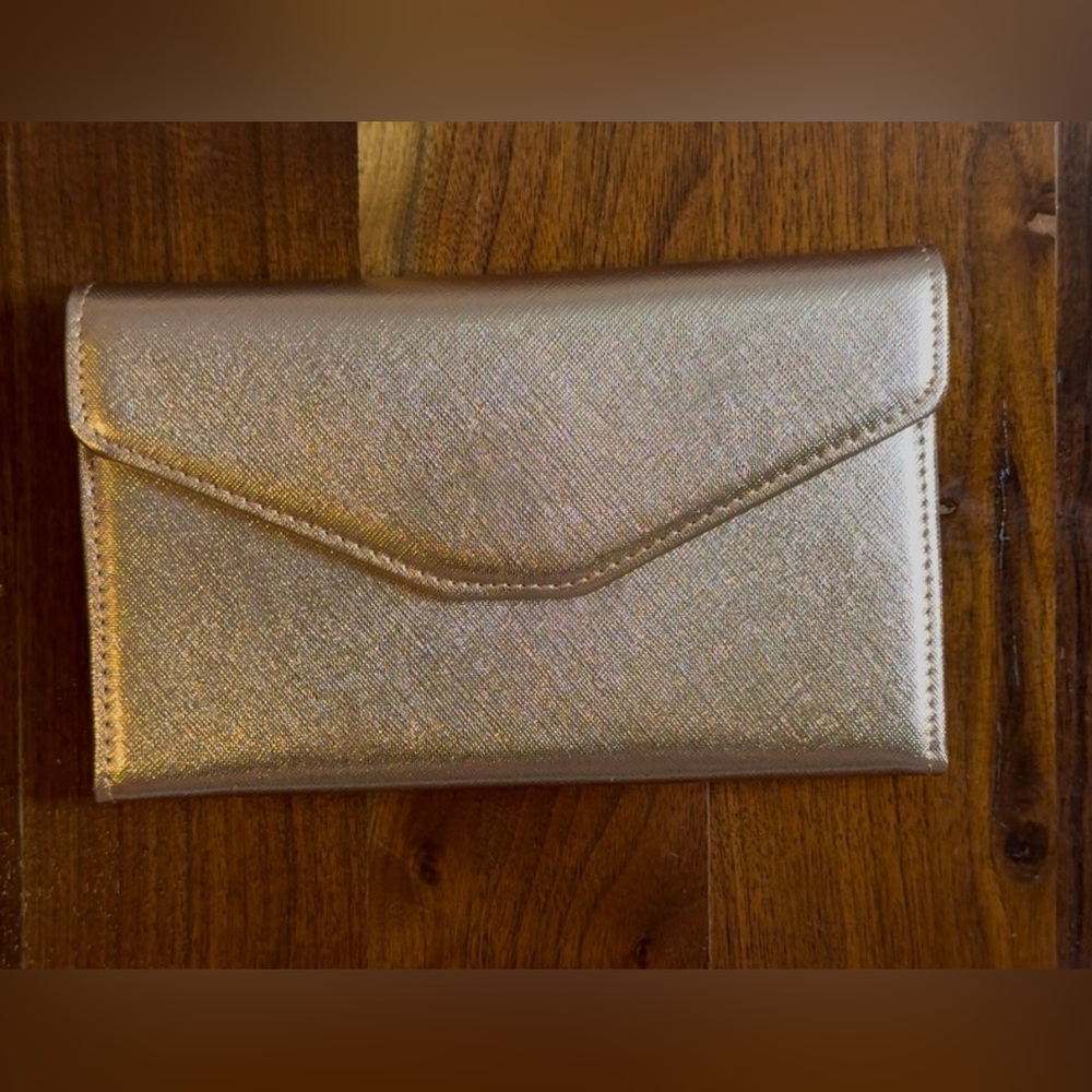 Elegant rose gold  Women's Clutch wallet passport holder